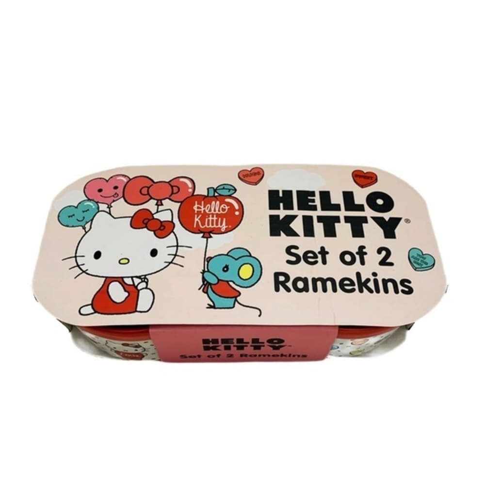 Hello Kitty Set of 2 Valentine’s Day Ramekins decorated w/ Candy Hearts Sprinkle - Thumbnail 7