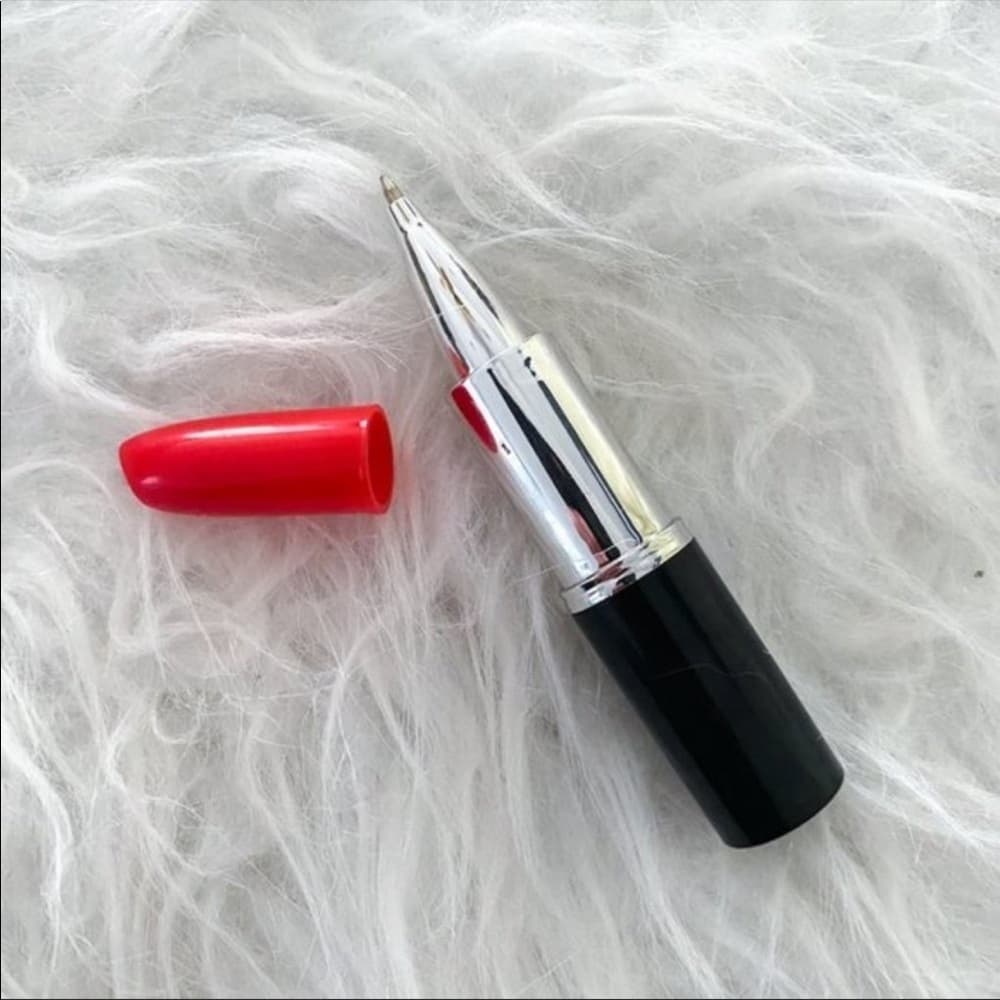 Lipstick Shaped Pen | Makeup-Inspired Writing Tool Gift for Makeup Artist - Red - Thumbnail 6