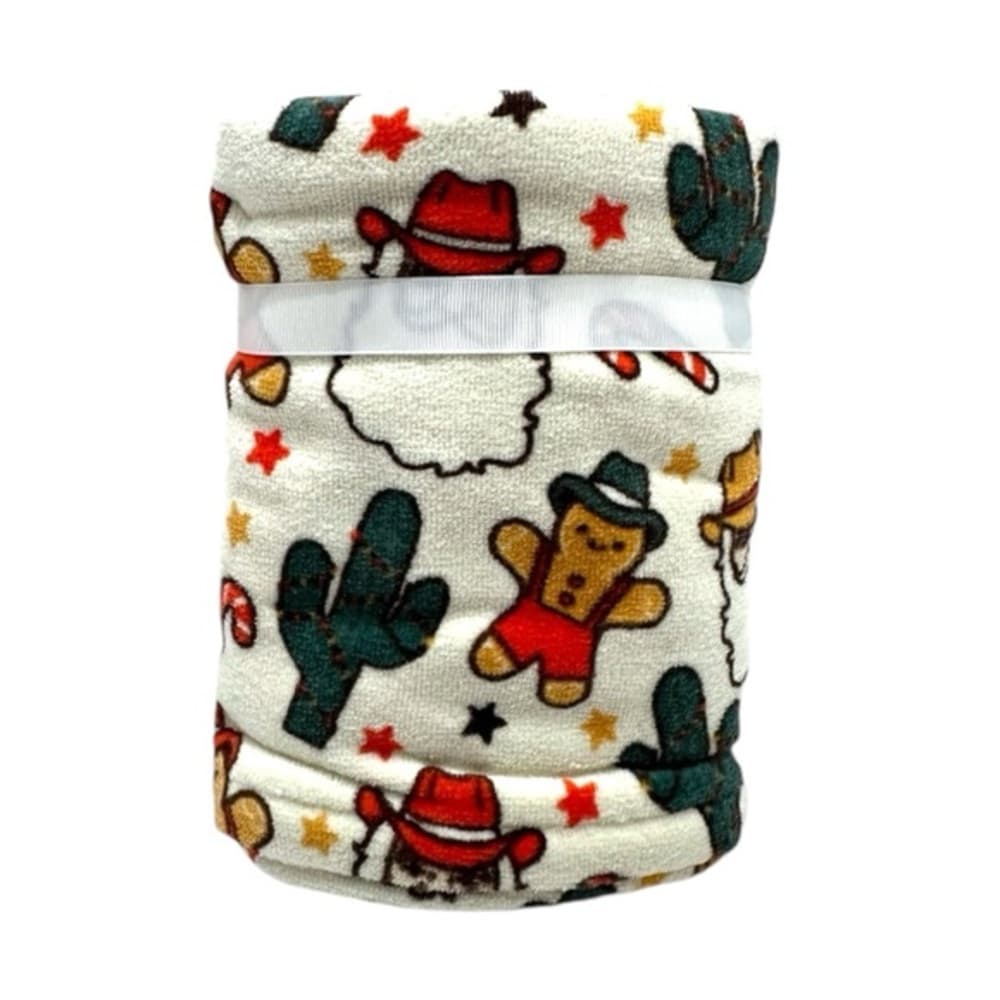 NWT Deborah Connolly Designs Cowboy Western Christmas Gingerbread Hand Towel - Thumbnail 4
