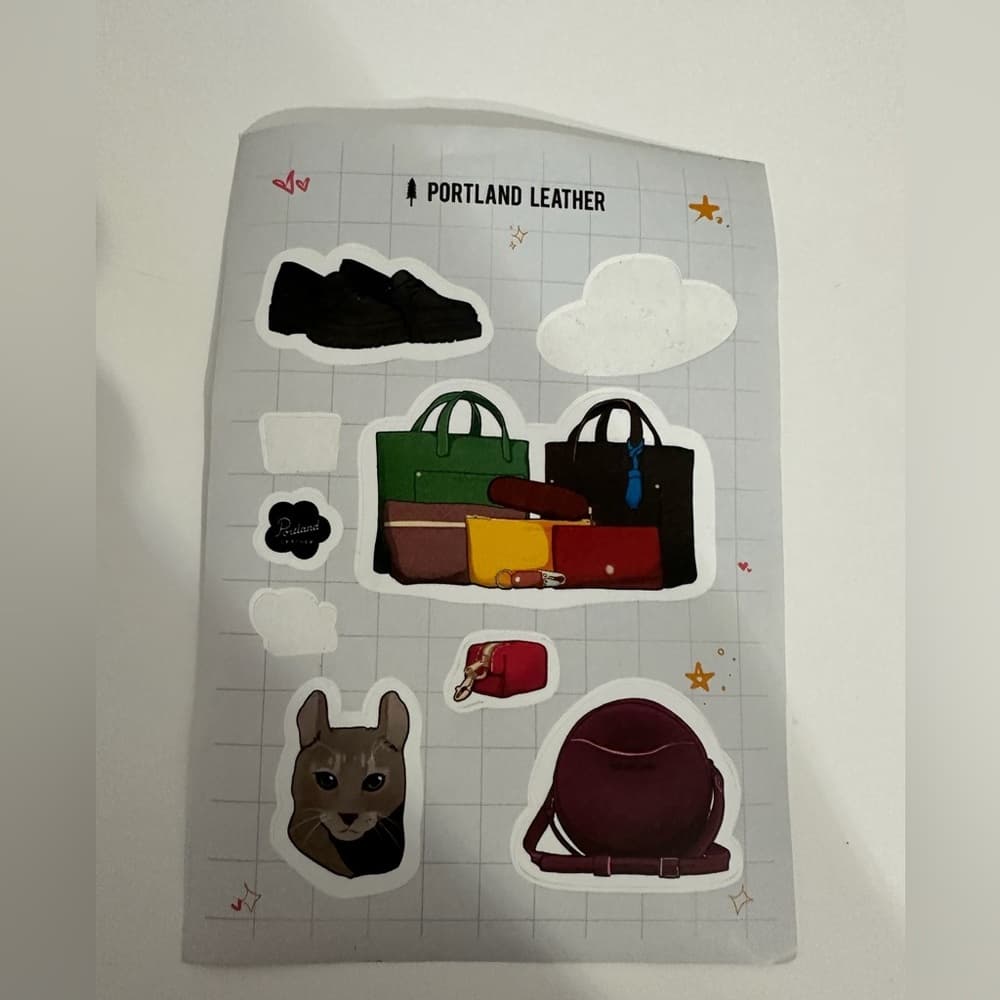 Portland Leather Goods Sticker Sheet Bundle (2 Sheets) Used Missing Some - Thumbnail 2