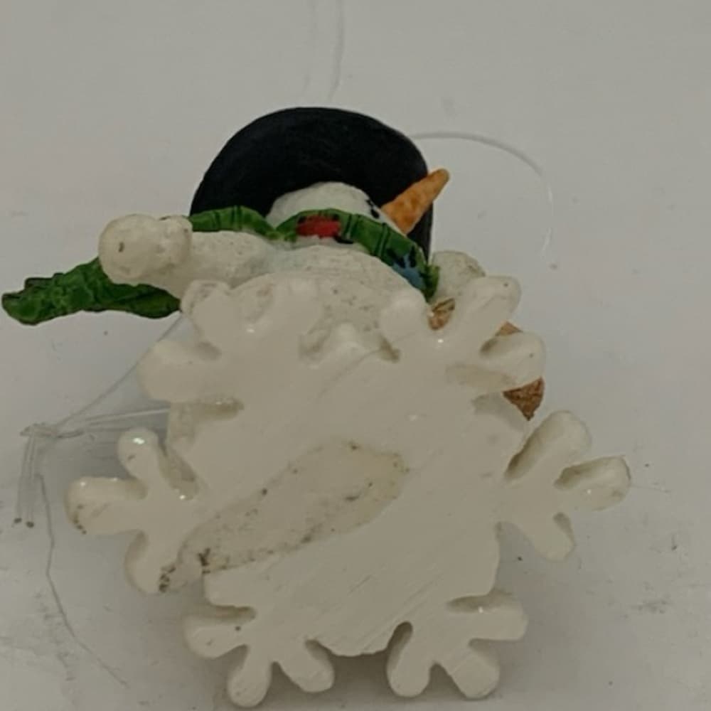 NWT Department 56 Snowman Ornament Top Hat Broom Vintage Classic Holiday Gift - Thumbnail 5
