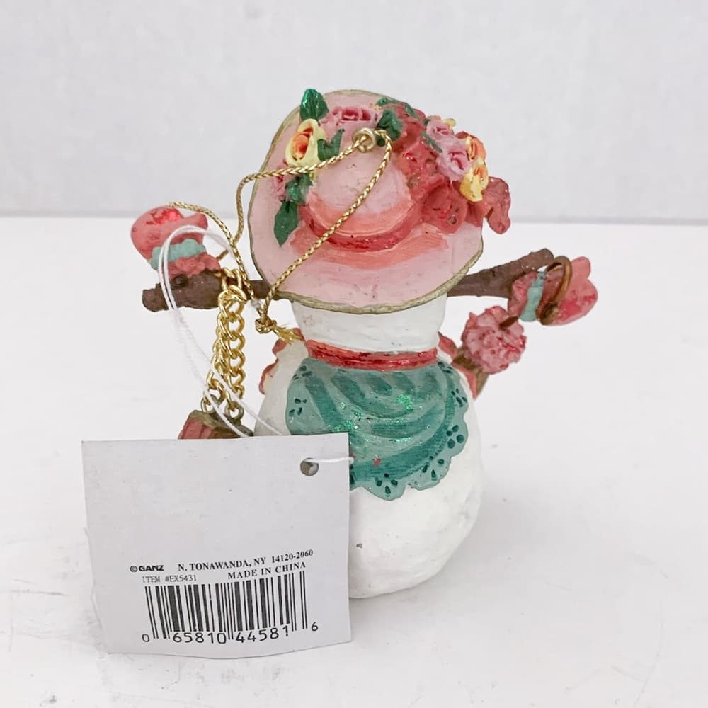 NWT Stylish Snowman Ornament Vintage Cottagecore Charming Holiday Decor Gift - Thumbnail 8