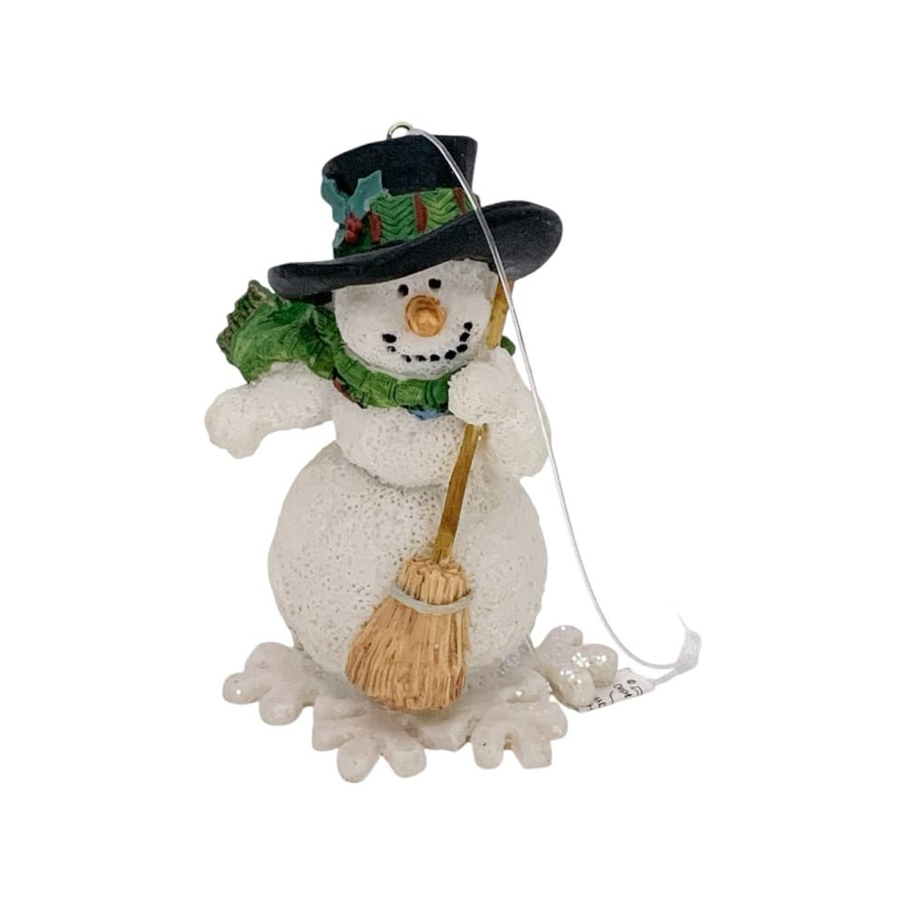 NWT Department 56 Snowman Ornament Top Hat Broom Vintage Classic Holiday Gift - Thumbnail 10