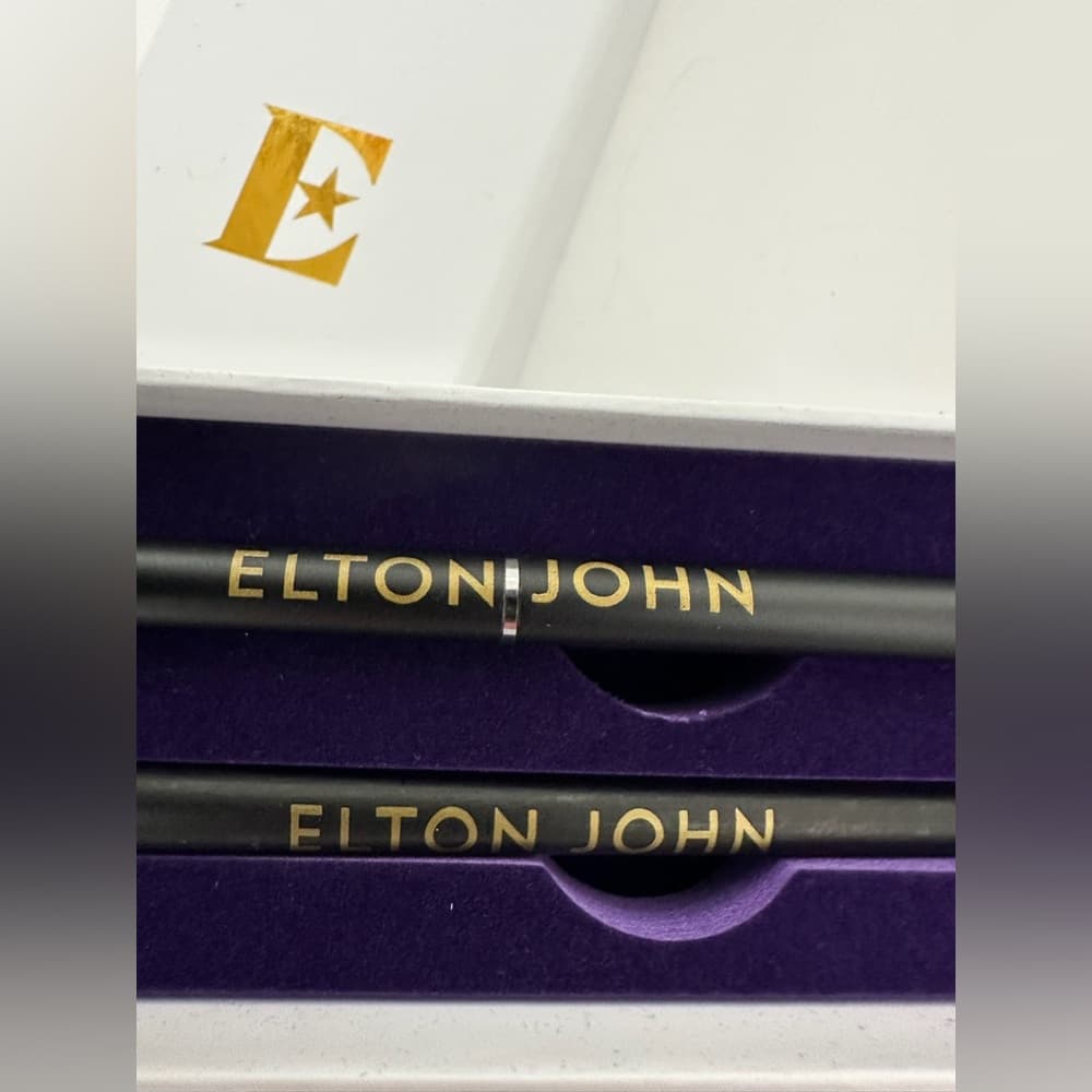 NEW Elton John Luxury Pen And Pencil Gift Set Black Gold Stationery Holiday Gift - Thumbnail 4