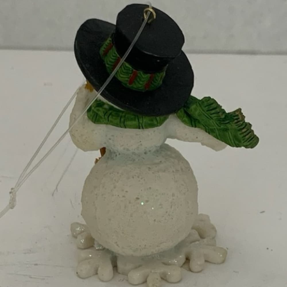 NWT Department 56 Snowman Ornament Top Hat Broom Vintage Classic Holiday Gift - Thumbnail 3