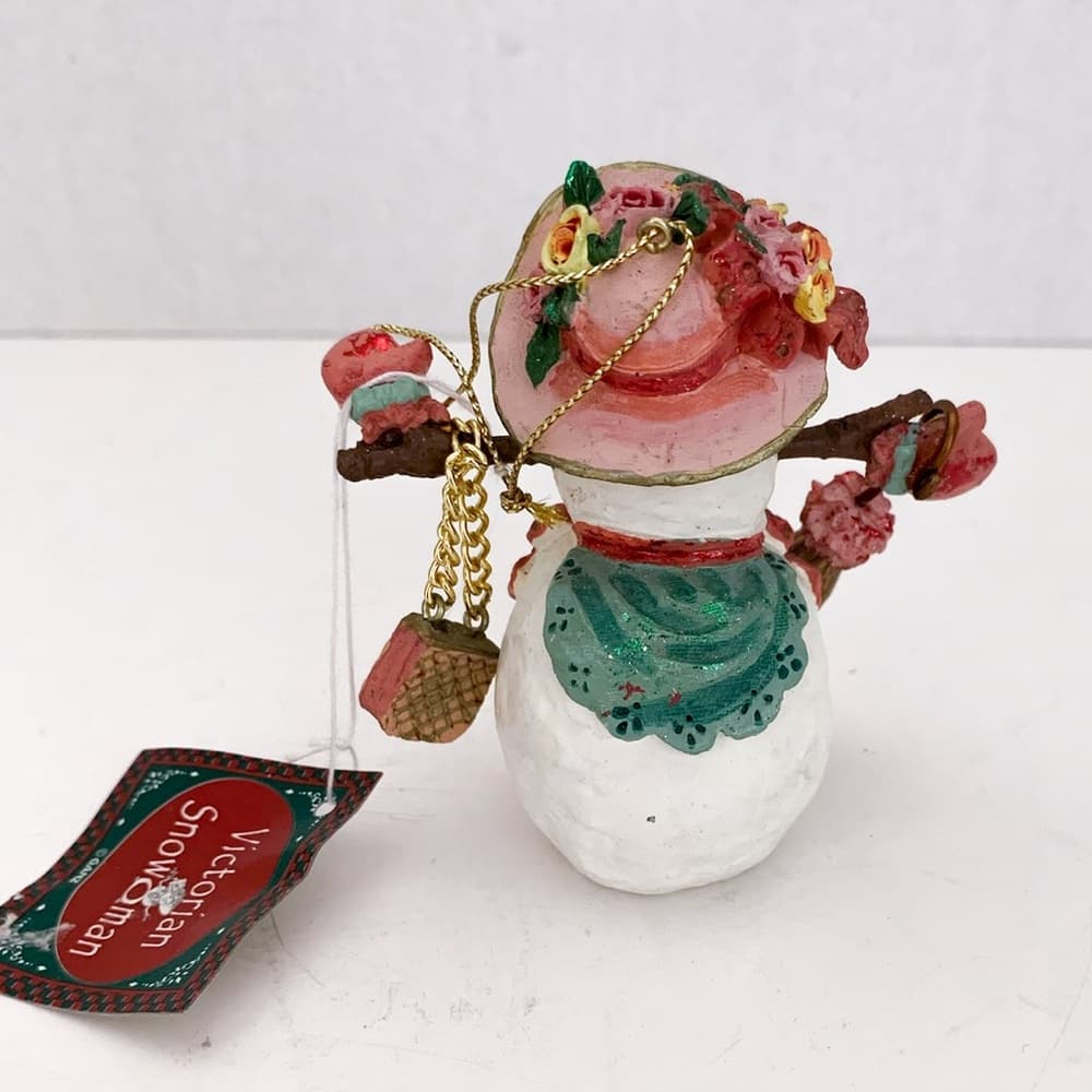 NWT Stylish Snowman Ornament Vintage Cottagecore Charming Holiday Decor Gift