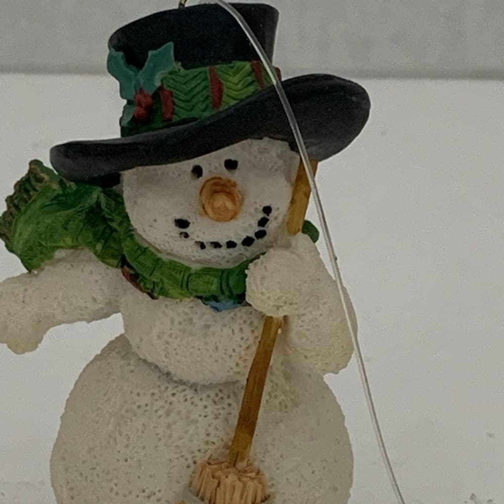 NWT Department 56 Snowman Ornament Top Hat Broom Vintage Classic Holiday Gift - Thumbnail 6
