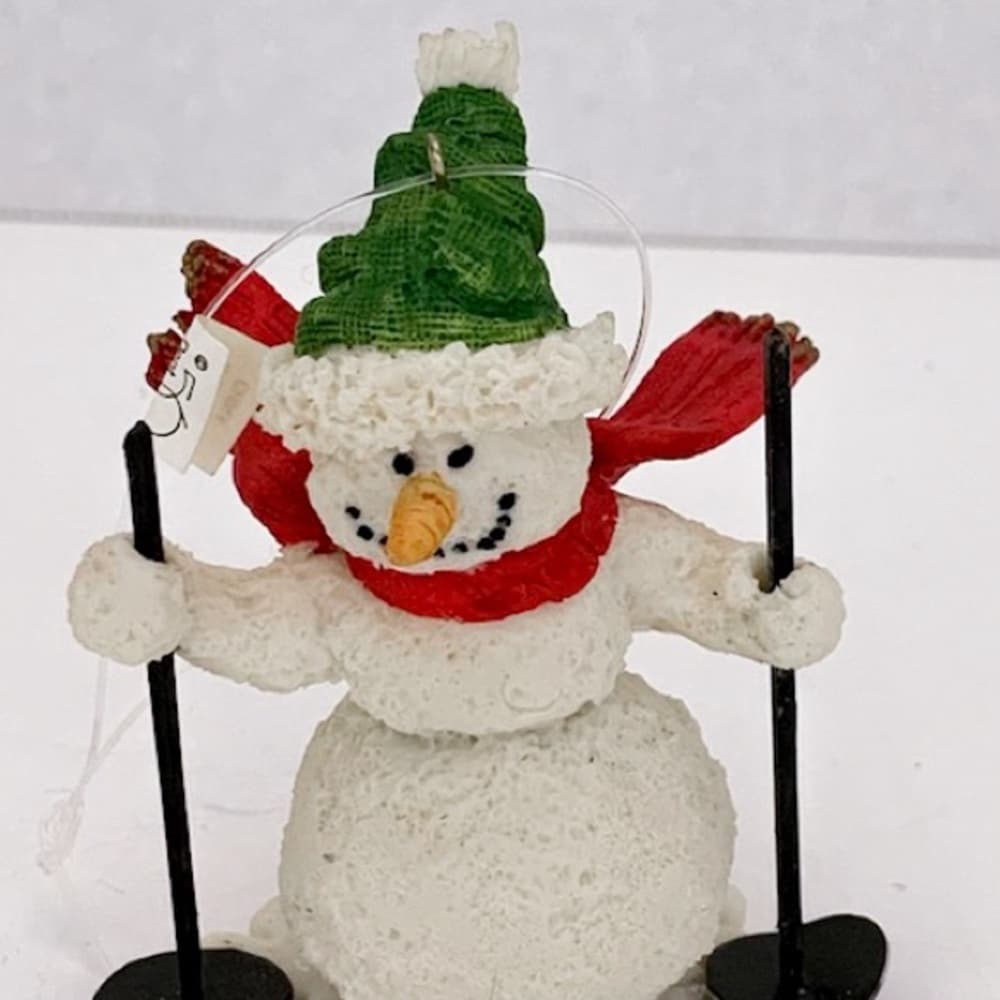 NWT Department 56 Snowman Skier Ornament Vintage Festive Winter Decor Gift Idea - Thumbnail 2