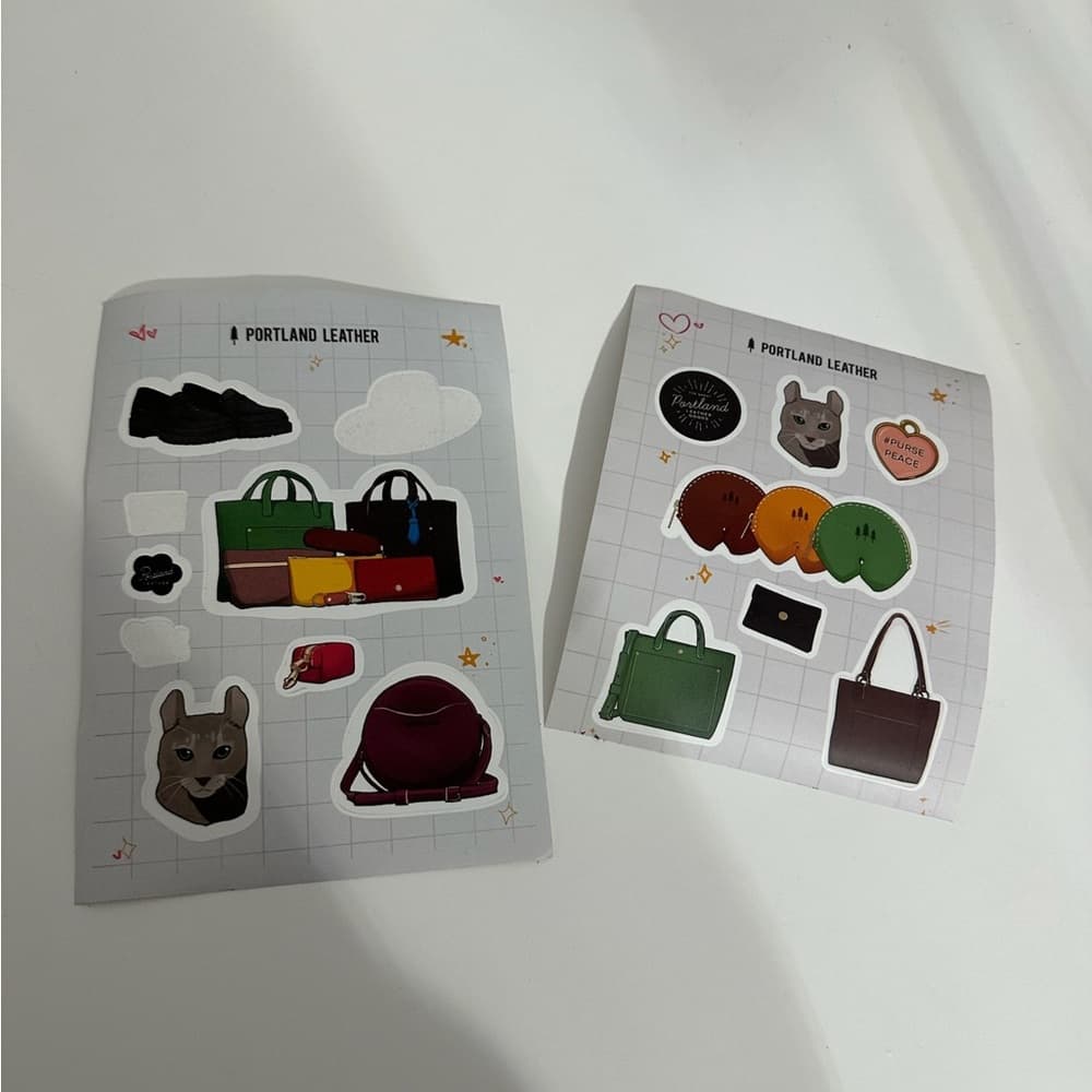Portland Leather Goods Sticker Sheet Bundle (2 Sheets) Used Missing Some - Thumbnail 3