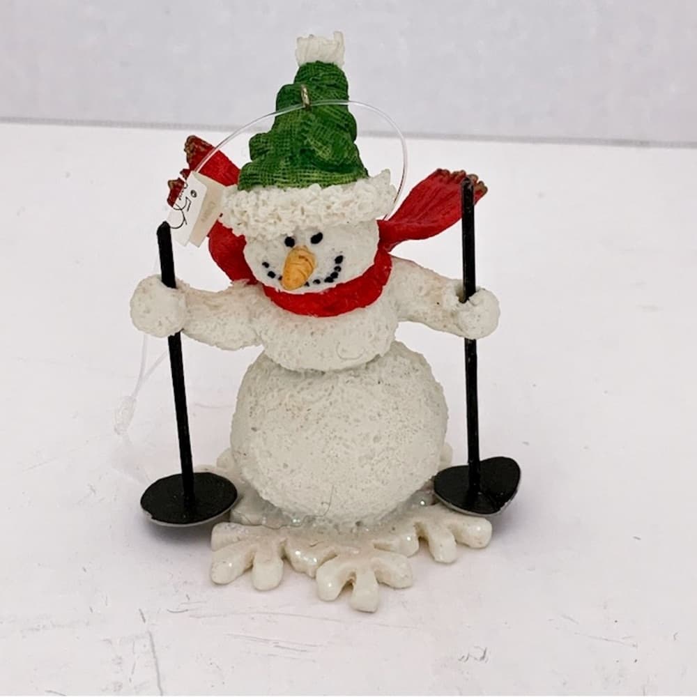 NWT Department 56 Snowman Skier Ornament Vintage Festive Winter Decor Gift Idea