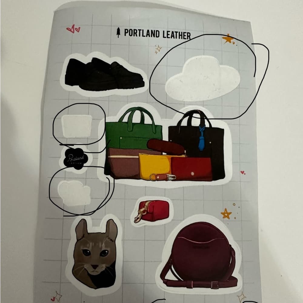 Portland Leather Goods Sticker Sheet Bundle (2 Sheets) Used Missing Some - Thumbnail 6