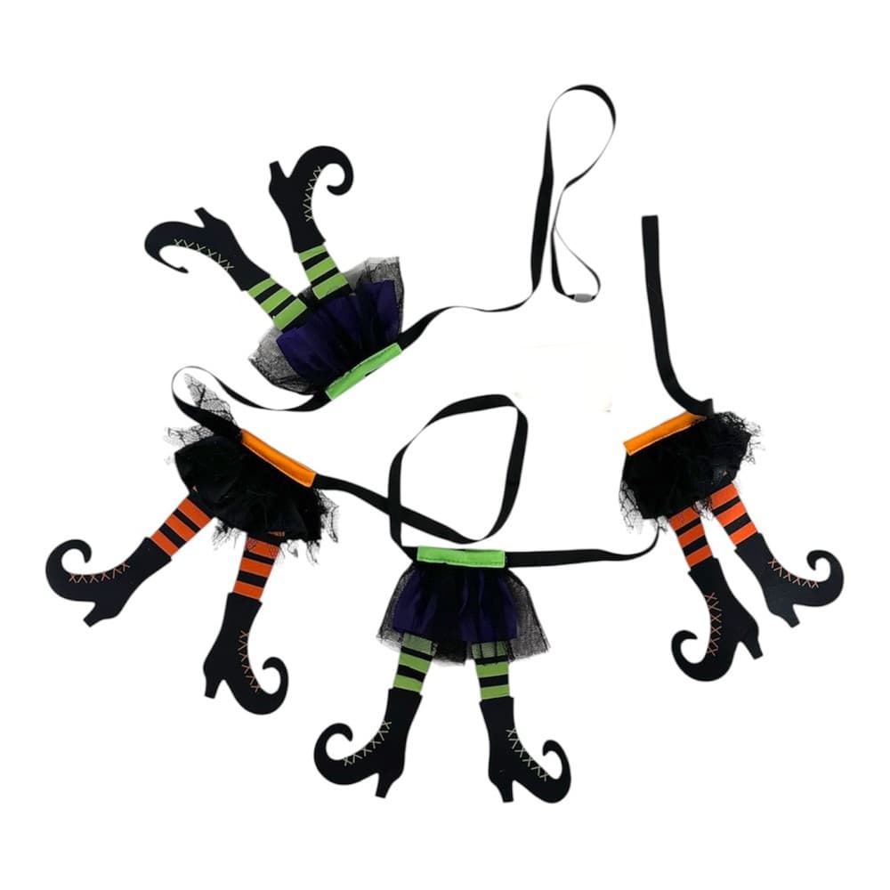 NWT Ashland Halloween Witch Legs Garland 6ft Decorative Accent Home Decor Fall - Thumbnail 7