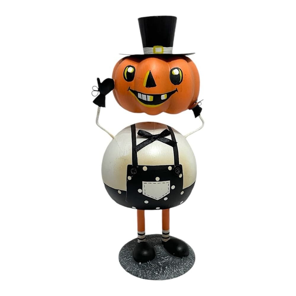 NEW Halloween Pumpkin "Floating" Bobble Head Rustic Spooky Home Accent Decor - Thumbnail 7