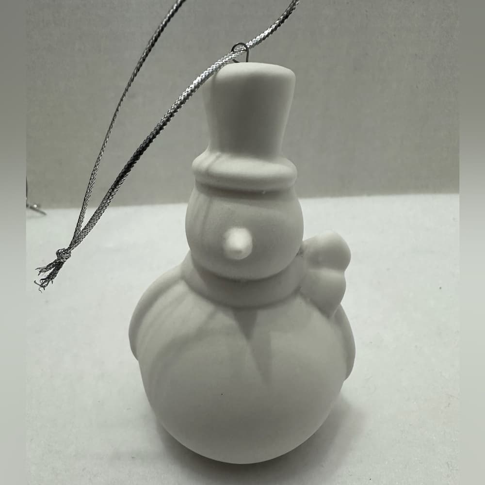 NIB Chestnut Lane Snowman Christmas Ornaments Set of 3 Minimalist Holiday Gift - Thumbnail 5