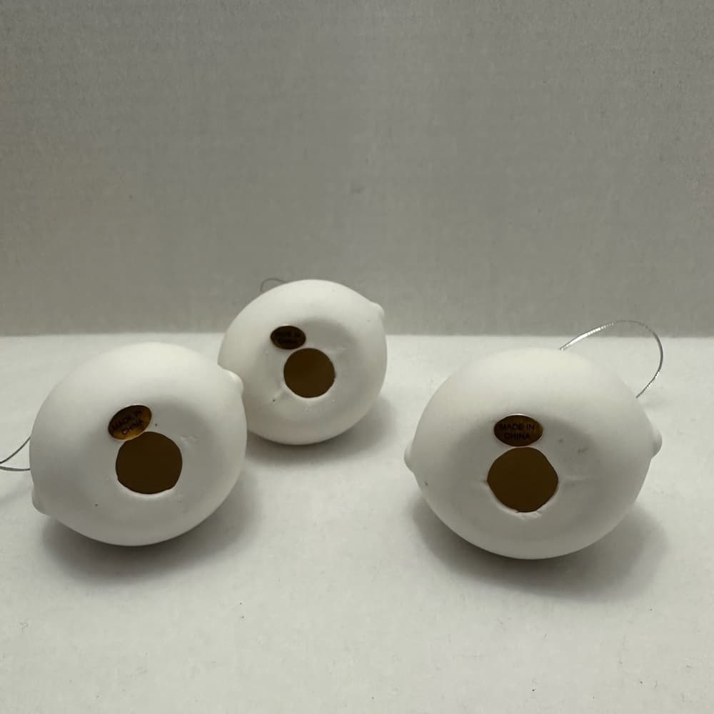 NIB Chestnut Lane Snowman Christmas Ornaments Set of 3 Minimalist Holiday Gift - Thumbnail 4