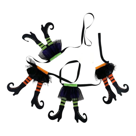 NWT Ashland Halloween Witch Legs Garland 6ft Decorative Accent Home Decor Fall - Thumbnail 8