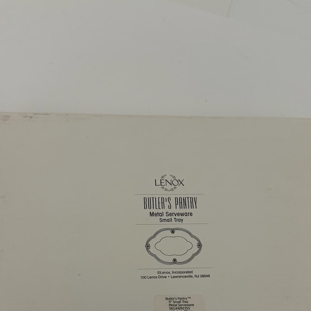 NIB Lenox Metal Butler’s Pantry Aluminum Serving Tray Dish - Thumbnail 3