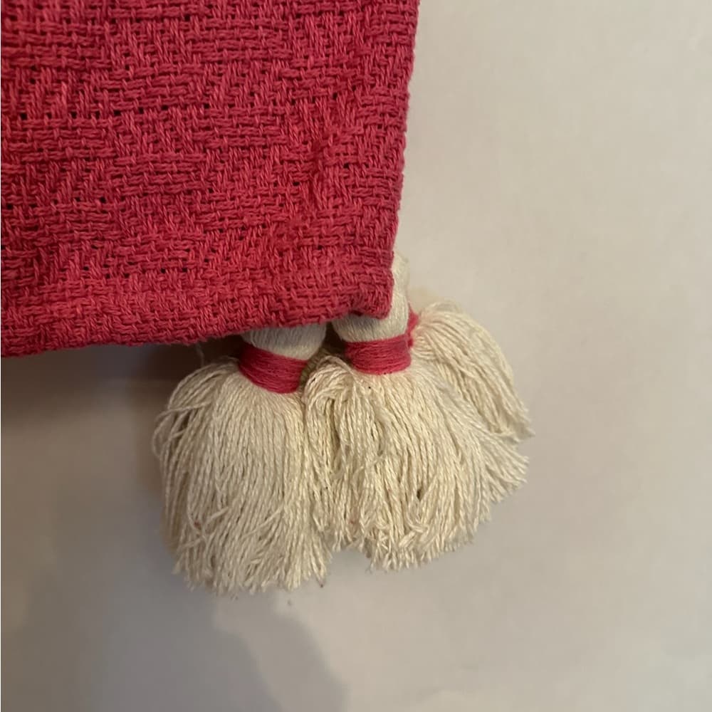 NWT Rachel Zoe Halloween Throw Blanket Pink w Tufted Ghosts Tassel Cottagecore - Thumbnail 3