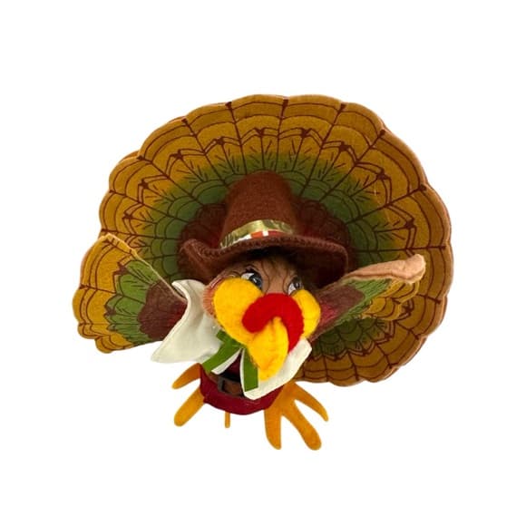 Annalee Thanksgiving Turkey Pilgrim Felt Figurine Fall Decor Farmhouse Cottage - Thumbnail 8