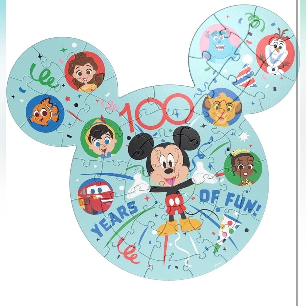 Disney 100Th Anniversary 48-Piece Puzzle 100 Years of Fun Mickey Ears Disney NEW - Thumbnail 5