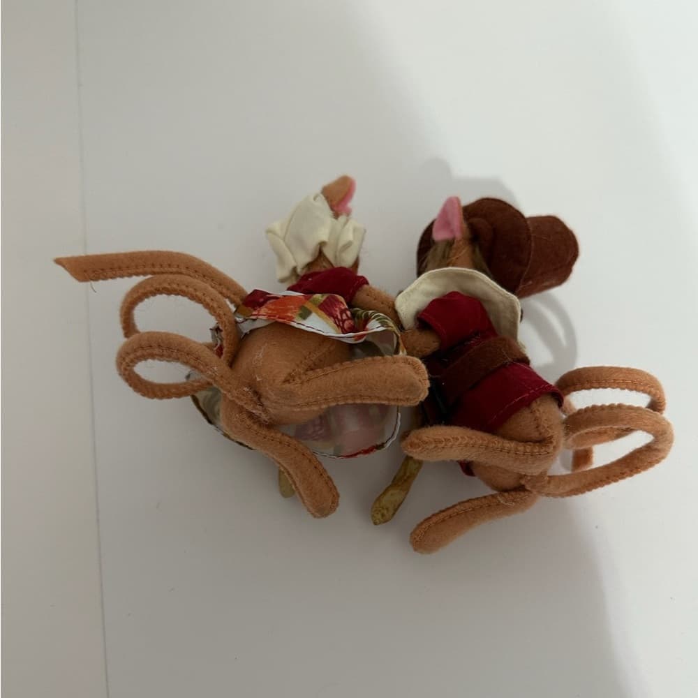 Annalee Wishbone Autumn Harvest Mice Felt Figurines Fall Thanksgiving Decor - Thumbnail 4