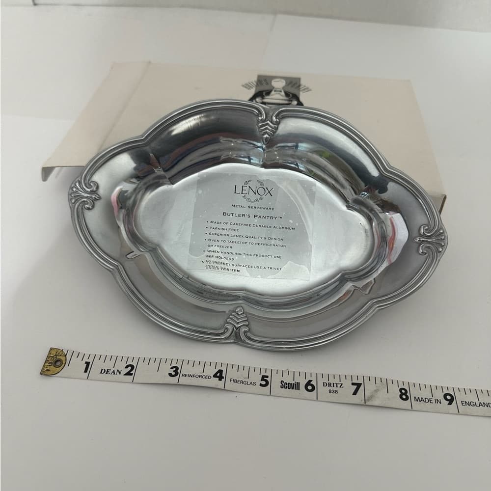 NIB Lenox Metal Butler’s Pantry Aluminum Serving Tray Dish - Thumbnail 2