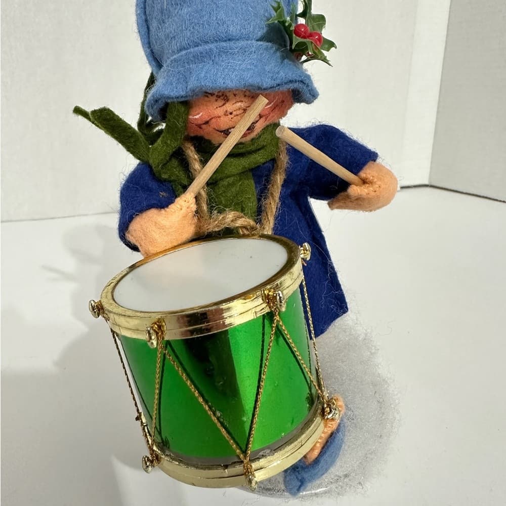 Annalee 1971 Drummer Boy Christmas Doll Vintage Felt Figure Perfect Holiday Gift