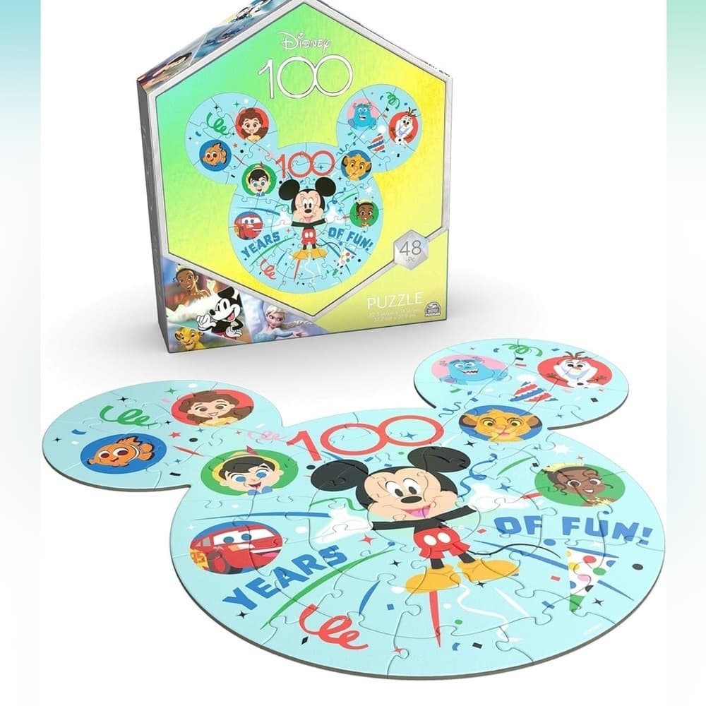 Disney 100Th Anniversary 48-Piece Puzzle 100 Years of Fun Mickey Ears Disney NEW - Thumbnail 4
