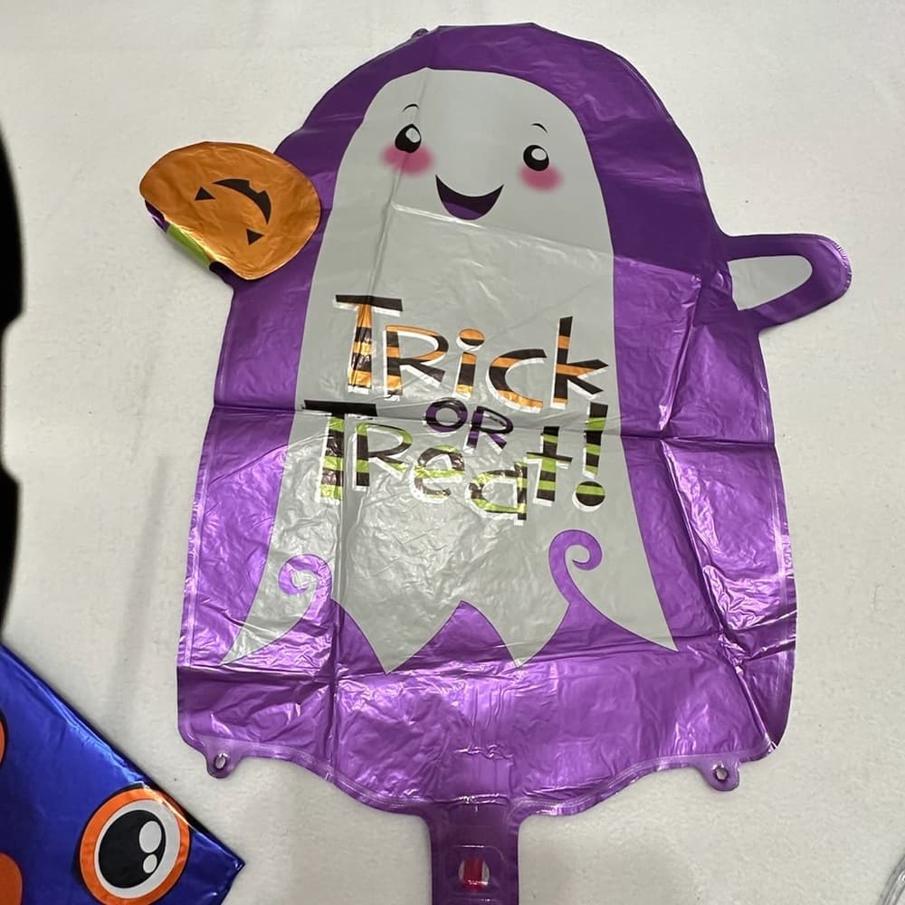 Mystery Halloween Foil Balloon Pack DESIGNS WILL VARY - Ghost Cat Witch Skull - Thumbnail 7