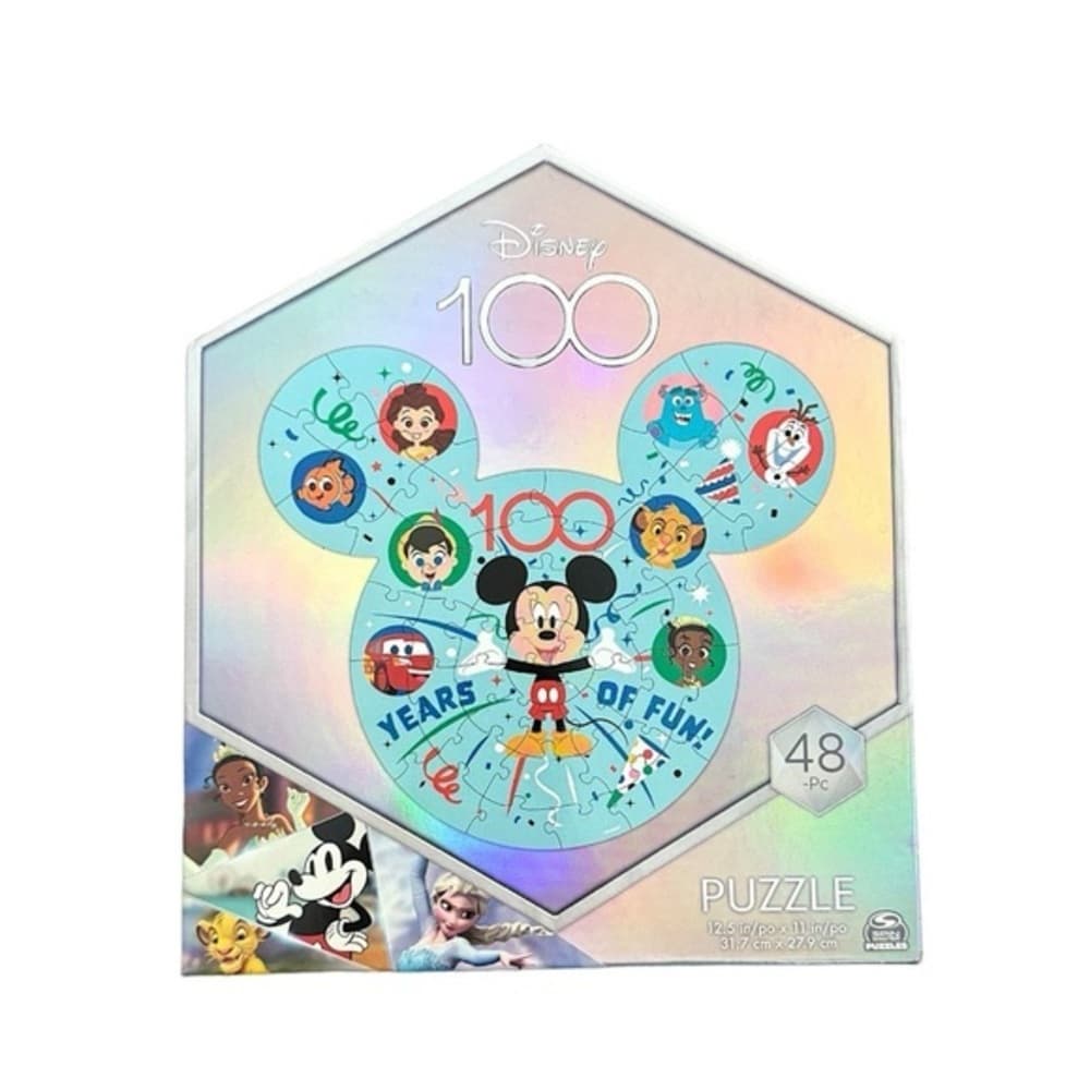 Disney 100Th Anniversary 48-Piece Puzzle 100 Years of Fun Mickey Ears Disney NEW - Thumbnail 7