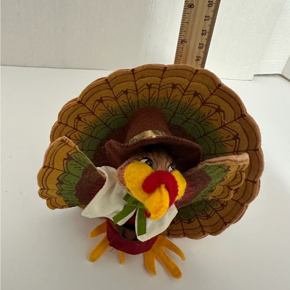 Annalee Thanksgiving Turkey Pilgrim Felt Figurine Fall Decor Farmhouse Cottage - Thumbnail 6