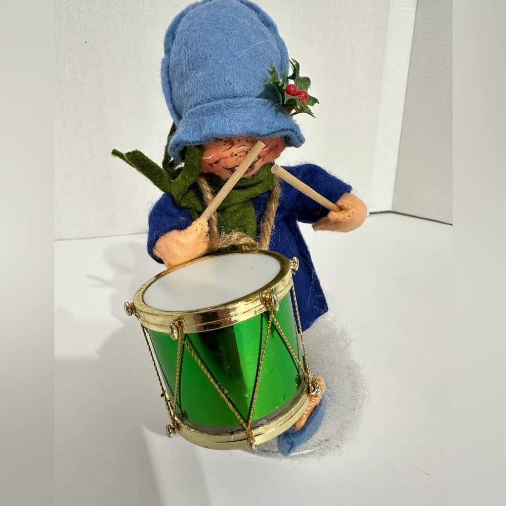 Annalee 1971 Drummer Boy Christmas Doll Vintage Felt Figure Perfect Holiday Gift - Thumbnail 3