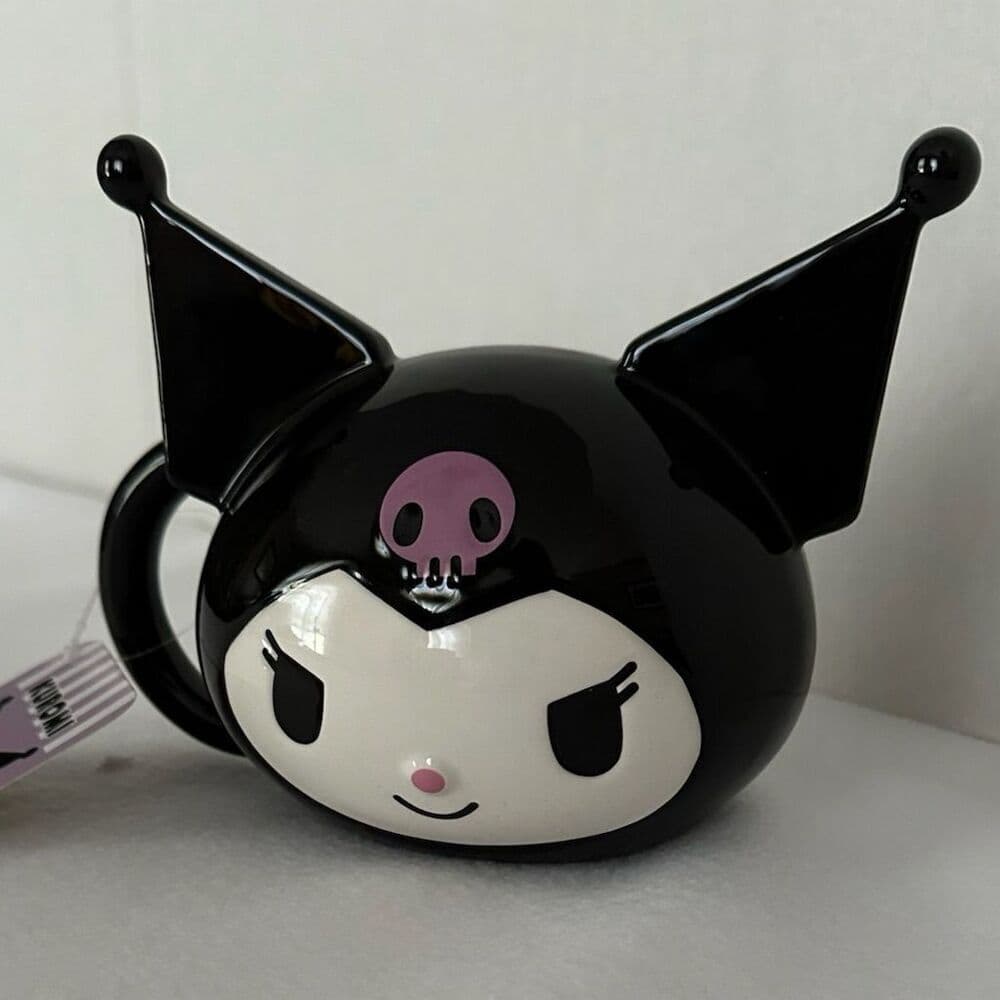 NWT Kuromi Face by Sanrio Ceramic Mug Sculpted Design Gothic Cartoon - Thumbnail 4