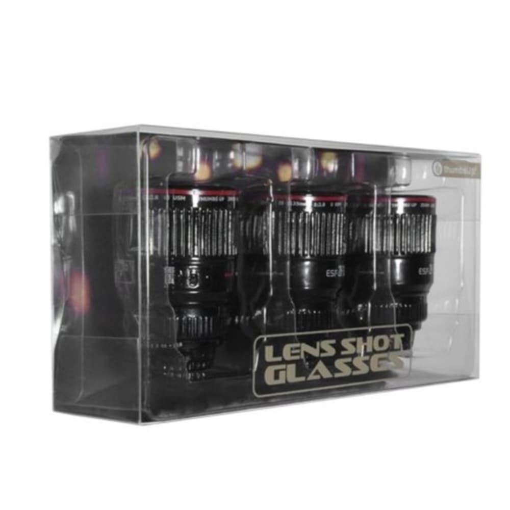 NIB Thumbs Up Camera Lens Shot Glass Set of 3 Home Decor Photographer Gift - Thumbnail 7