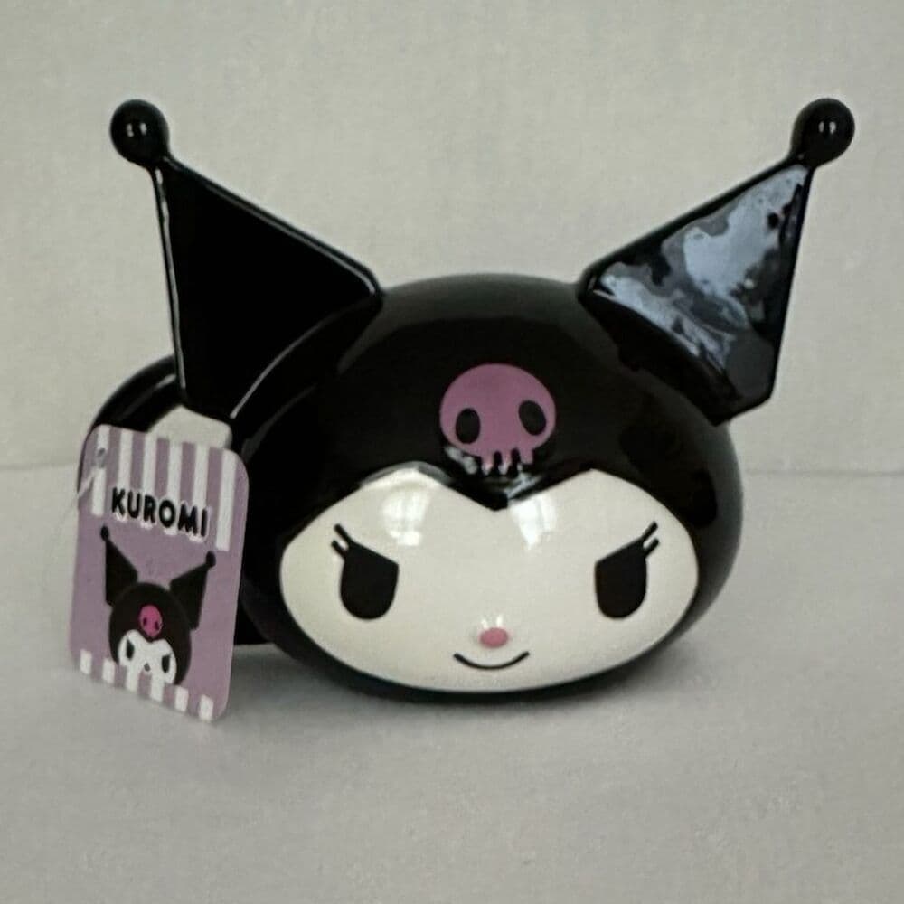 NWT Kuromi Face by Sanrio Ceramic Mug Sculpted Design Gothic Cartoon