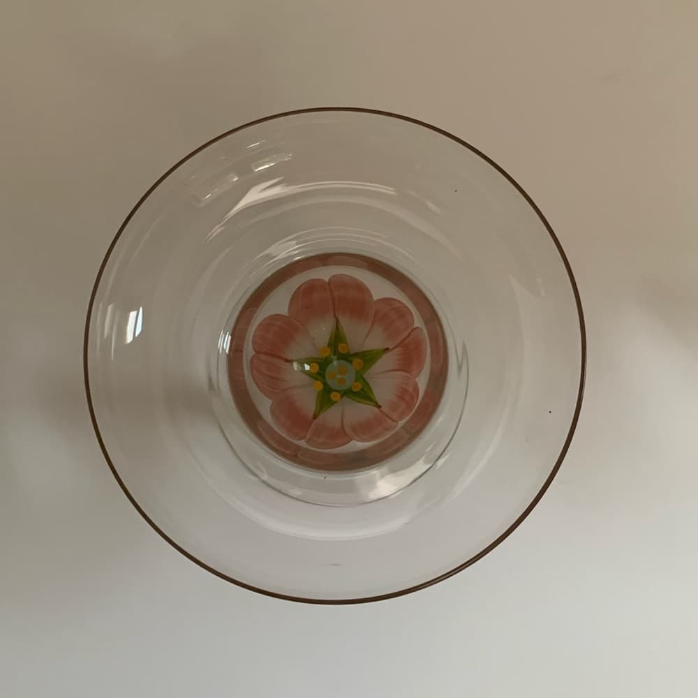Margarita Glasses Hand-Painted Floral Design Vintage | Set of 2 - Thumbnail 5