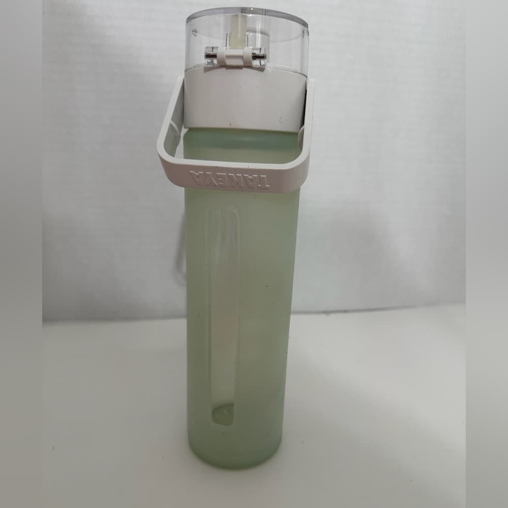 Takeya Green Insulated Water Bottle Flip Lock Clear Lid Wellness Hydration - Thumbnail 7