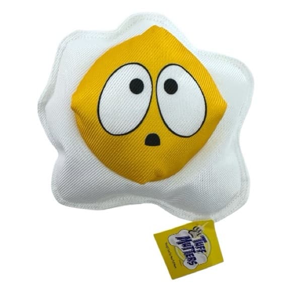 NWT Tuff Mutters Egg Dog Toy Durable Plush Squeaky Pet Chew - Thumbnail 6