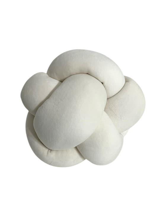 Room Essentials Off White Knot Toss Throw Pillow Modern Sculptural Decor - Thumbnail 6