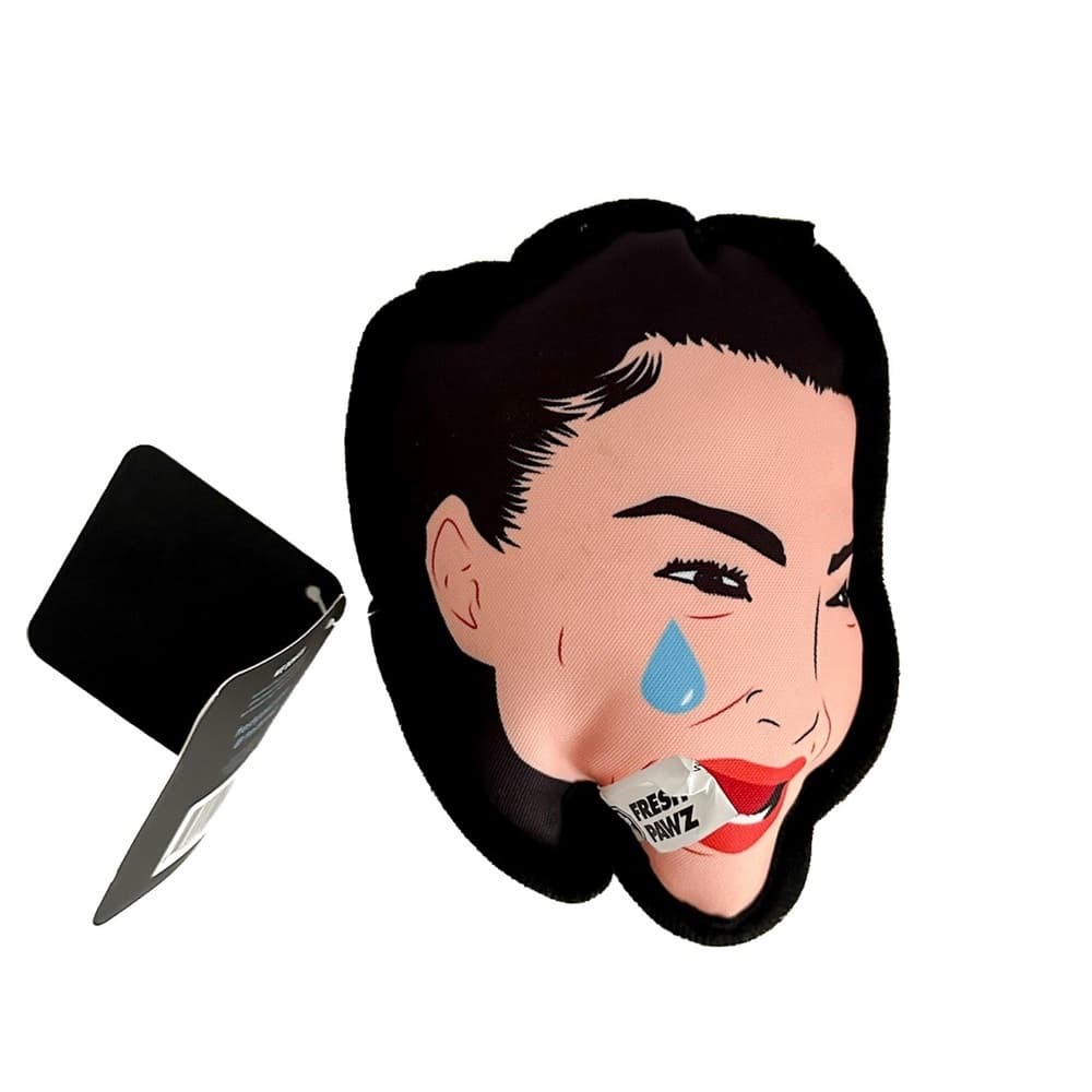 Fresh Pawz Kim Kardashian Crying Cry Face Dog Toy Squeaker Inside Squeaky Toy