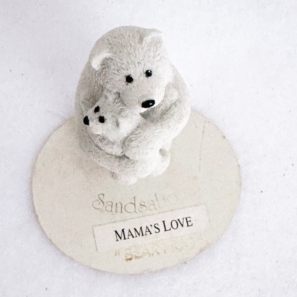 Sandsational Mama’s Love “Bear Hug” Polar Bear Figurine Vintage Gift for Mom - Thumbnail 3