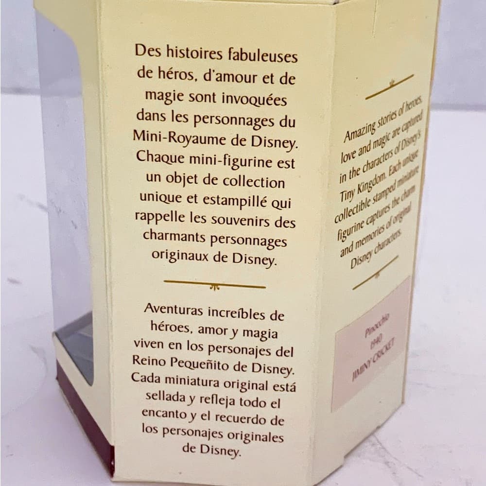 NIB Disney Tiny Kingdom Jiminy Cricket Figurine in Box Vintage Holiday Gift Idea - Thumbnail 4