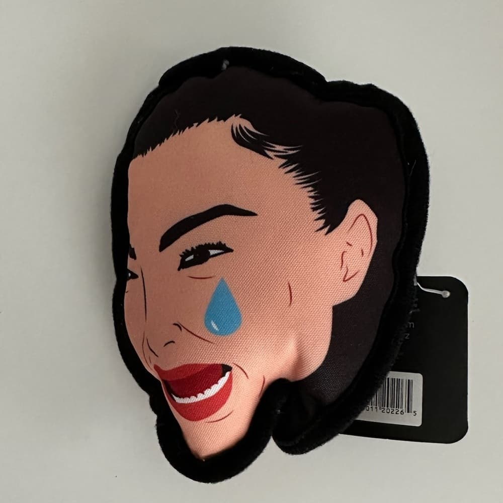 Fresh Pawz Kim Kardashian Crying Cry Face Dog Toy Squeaker Inside Squeaky Toy - Thumbnail 3