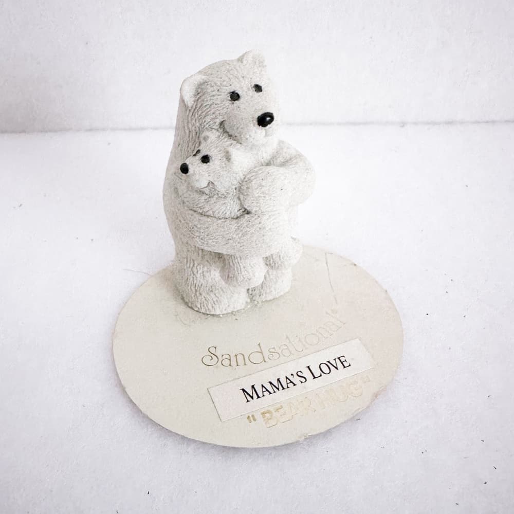 Sandsational Mama’s Love “Bear Hug” Polar Bear Figurine Vintage Gift for Mom
