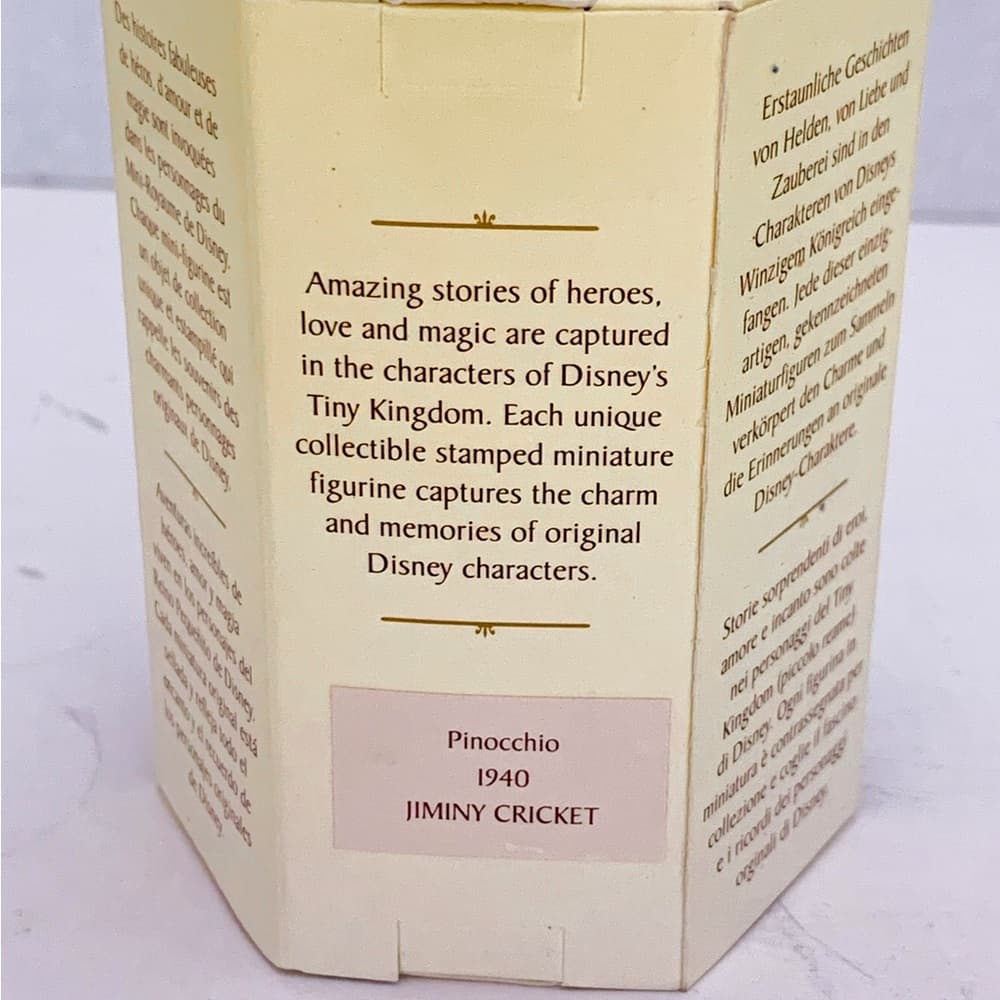 NIB Disney Tiny Kingdom Jiminy Cricket Figurine in Box Vintage Holiday Gift Idea - Thumbnail 5