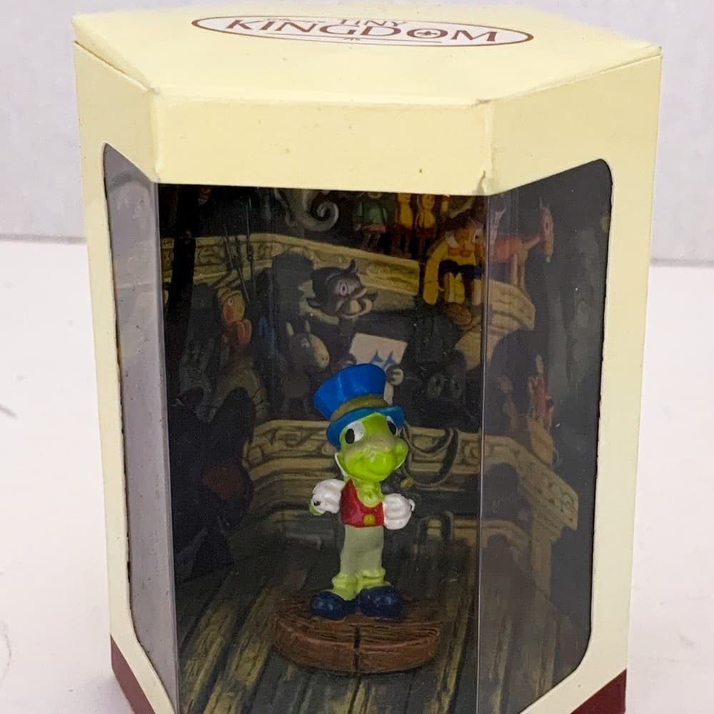 NIB Disney Tiny Kingdom Jiminy Cricket Figurine in Box Vintage Holiday Gift Idea - Thumbnail 2