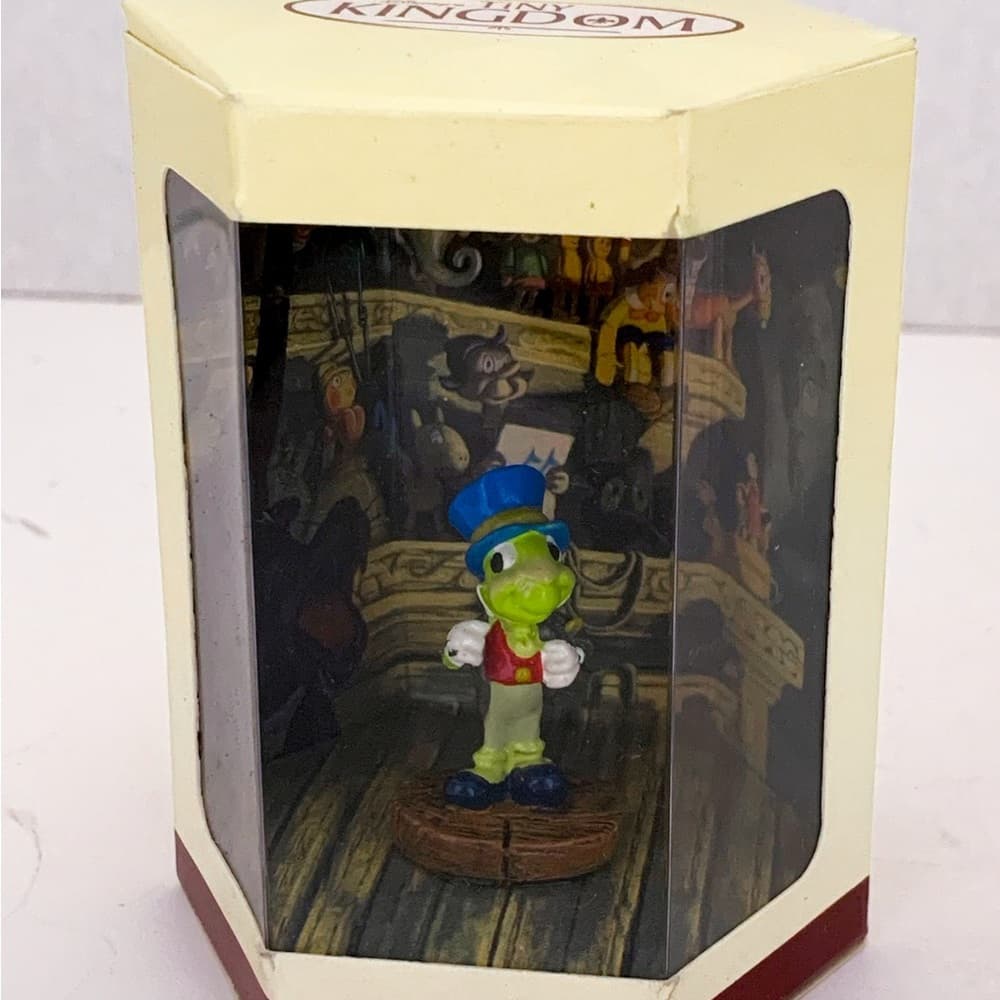 NIB Disney Tiny Kingdom Jiminy Cricket Figurine in Box Vintage Holiday Gift Idea - Thumbnail 7