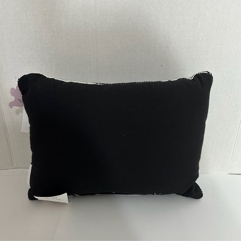 NWT Goblin & Ghoul Ghost Bow Black White Striped Decorative Throw Pillow Kitschy - Thumbnail 7