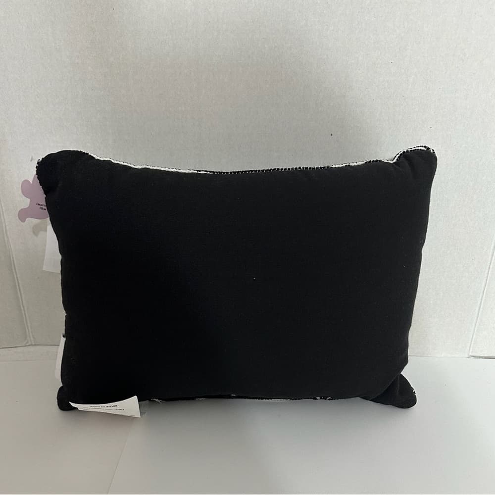 NWT Goblin & Ghoul Ghost Bow Black White Striped Decorative Throw Pillow Kitchy - Thumbnail 7
