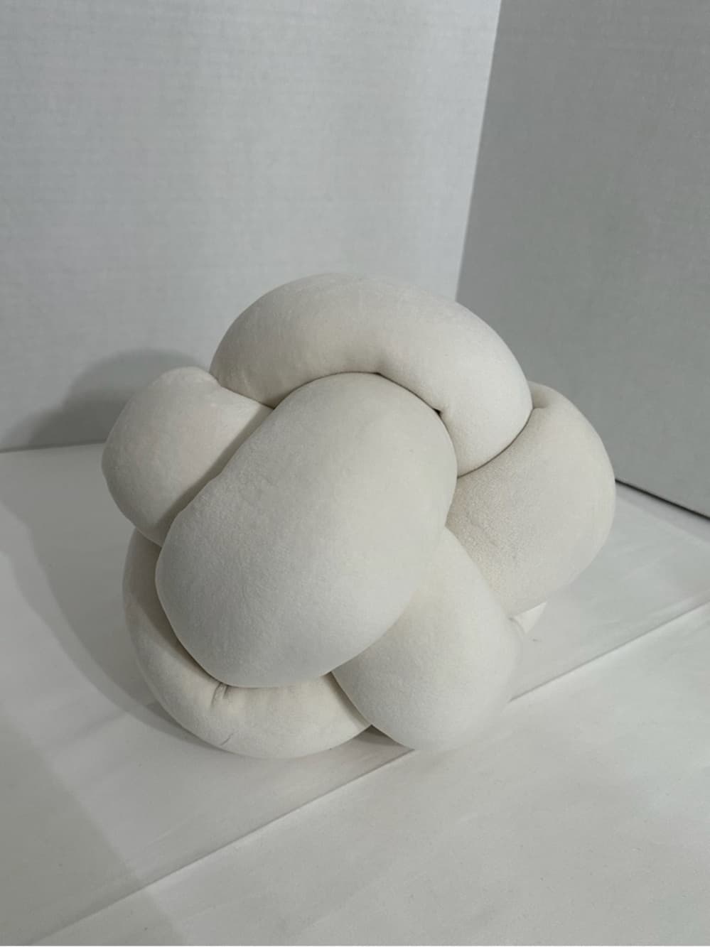 Room Essentials Off White Knot Toss Throw Pillow Modern Sculptural Decor - Thumbnail 2